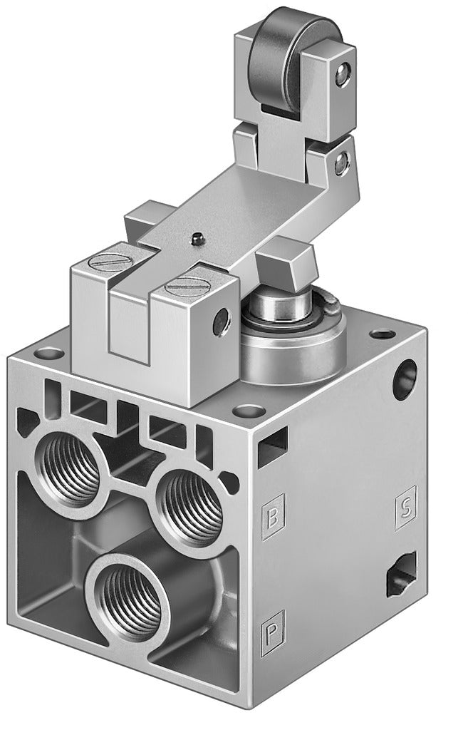 MV-09 Pneumatisches 5/2-Wege-Ventil – Rollenhebel, 1/4“ PT, 0–8 Kgf/cm², Alu-Gehäuse