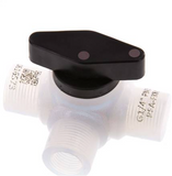 Ausgewähltes Bild der Sammlung - 3-Way PFA Ball Valves (Threads)