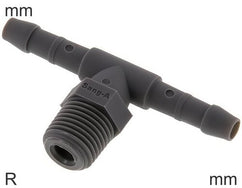 T-Schlauchstutzen Kunststoff R-Gewinde Männlich PN10