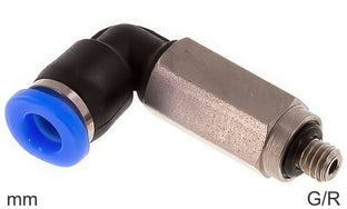 Winkel Push-In Fittings Messing Und Kunststoff G/R-Gewinde Männlich Lang (3-6mm)