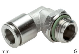 Winkel Push-In Fittings Messing G-Gewinde Männlich Drehbar