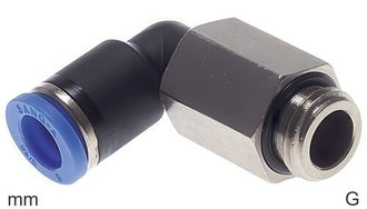 Winkel Push-In Fittings Messing Und Kunststoff G-Gewinde Männlich Lang