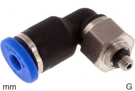 Winkel Push-In Fittings Messing Und Kunststoff G-Gewinde Männlich Kurz