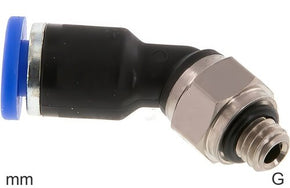 Winkel Push-In Fittings Messing Und Kunststoff G-Gewinde Männlich 45 Grad