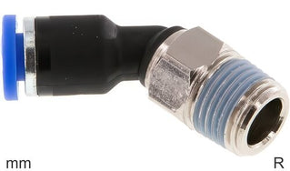 Winkel Push-In Fittings Messing Und Kunststoff R-Gewinde Männlich 45 Grad
