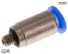 Push-In-Fittings Messing Und Kunststoff G/R-Gewinde Männlicher Runder Körper