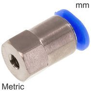 Push-In Fittings Messing Und Kunststoff Metrische Gewinde Weiblich