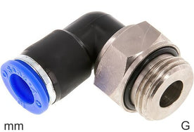 Schwenkbarer Winkel Push-In Fittings Messing Und Kunststoff G-Gewinde Männlich Ein Kugellager
