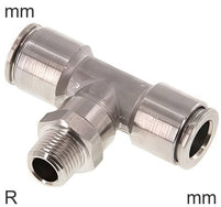 Push-In T-Stücke Edelstahl R-Gewinde Männlich Drehbar