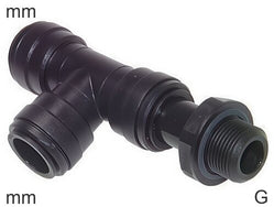 Push-In T-Stücke Kunststoff G-Gewinde Männlich L-Form