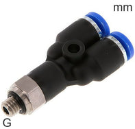 Push-In Y Fittings Messing Und Kunststoff G-Gewinde Männlich