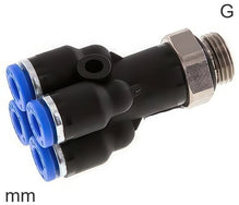 Verteiler Push-In Fittings Messing Und Kunststoff G-Gewinde Männlich Y-Form