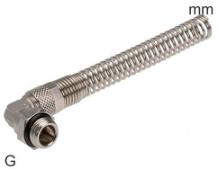 Push-On Winkelfittings Messing G-Gewinde Männliches Drehgelenk Mit Knickschutz