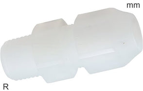 Klemmringverschraubungen Kunststoff PVDF R-Gewinde Männlich Für Kunststoffschläuche