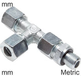 Ausgewähltes Bild der Sammlung - Kompressions-T-Stücke Edelstahl Metrische Gewinde Männlich L-Form Verstellbar