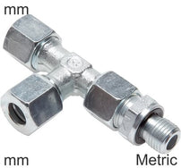 Kompressions-T-Stücke Edelstahl Metrische Gewinde Männlich L-Form Verstellbar
