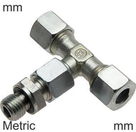 Kompressions-T-Stücke Edelstahl Metrische Gewinde Männlich T-Form Verstellbar