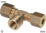 Ausgewähltes Bild der Sammlung - Kompressions-T-Stücke Messing G-Gewinde Weiblich