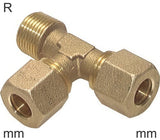 Ausgewähltes Bild der Sammlung - Kompressions-T-Stücke Messing R-Gewinde Männlich L-Form