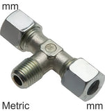 Ausgewähltes Bild der Sammlung - Kompressions-T-Stücke Edelstahl Metrische Gewinde Männlich T-Form