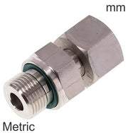 Schneidring Fittings Stahl / Edelstahl Metrische Gewinde Männlich Verstellbar
