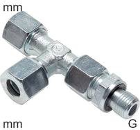 Schneidring T-Stücke Stahl / Edelstahl G-Gewinde Männlich L-Form Verstellbar