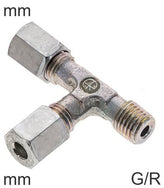 Schneidring T-Stücke Stahl / Edelstahl G/R-Gewinde Männlich L-Form