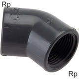Ausgewähltes Bild der Sammlung - Angled Fittings 45deg PVC Rp-Threads Female PN16