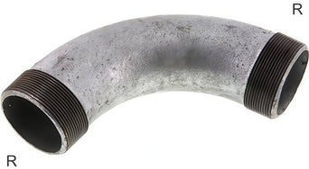 Gewindebogen Fittings Gusseisen / Edelstahl R-Gewinde PN25