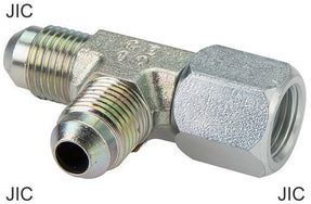 T-Stücke Stahl / Edelstahl JIC-Gewinde Männlich/Weiblich L-Form PN350