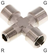 Kreuzfittings Messing G/R-Gewinde Männlich/Weiblich PN16