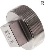 Verschlussstopfen Gusseisen / Edelstahl R-Gewinde Außensechskant PN25