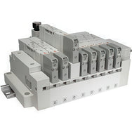 SMC Cassette Base Manifolds With D-sub Connector With Flat Ribbon Cable SS5V1-16F-P 2000