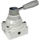 Ausgewähltes Bild der Sammlung - SMC 4/3-Way Hand Lever Operated Pneumatic Valves VH