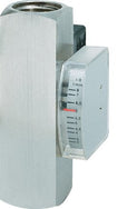 Metal variable area flow meters with switch contact up to 350 bar