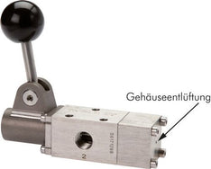 Edelstahl 3/2-Wege Handhebel Betätigte Pneumatikventile