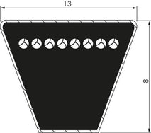 A 13x8 Mm Klassische Zöllige Keilriemen DIN 2215