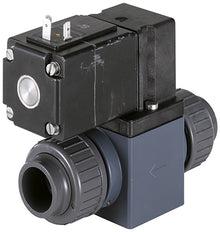 Solenoid Valve 20mm Glued Sleeves NO Plastic FKM 0-2bar/29psi 230VAC/DC Vacuum 0131 41449
