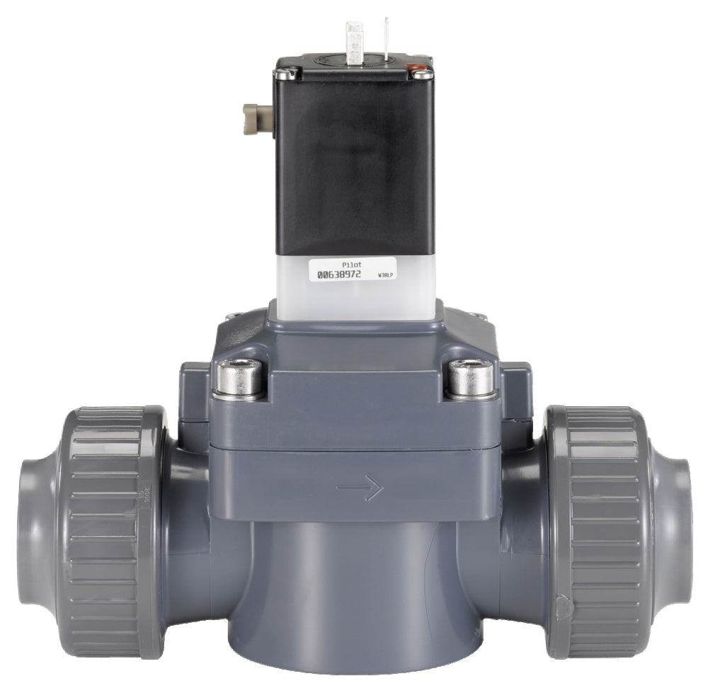 Solenoid Valve 32mm Glued Sleeves NC Plastic EPDM 0.5-6bar/7-87psi 230VAC 142 42126