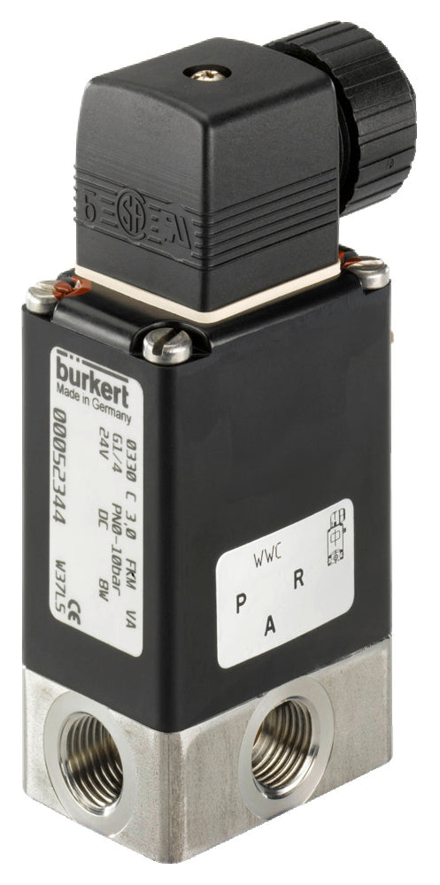 Solenoid Valve 3/2 NC G1/4'' Stainless Steel EPDM 0-5bar/73psi 230VAC 0330 53867
