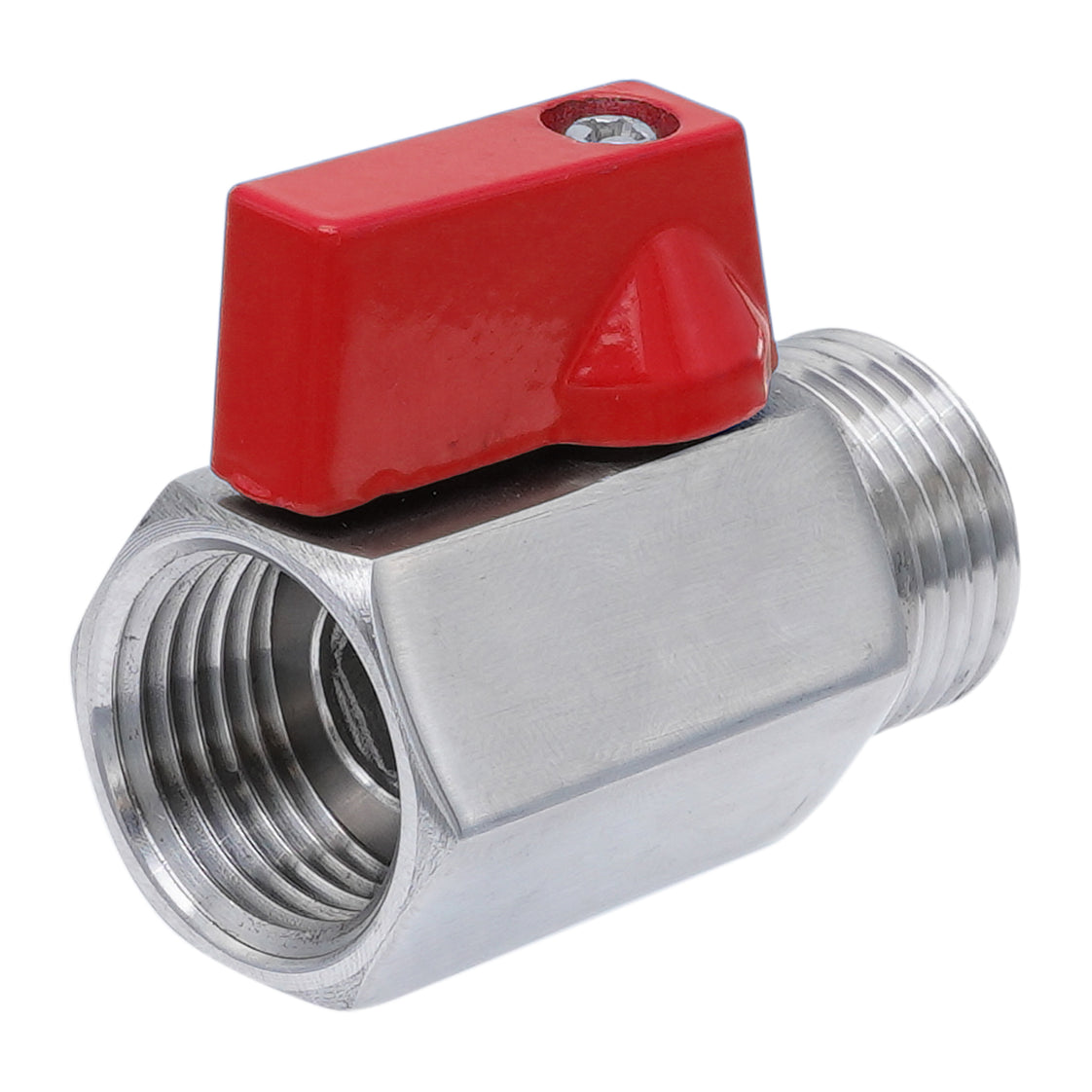 G 1/4'' M/F 2-Wege Edelstahl Mini Kugelhahn 69 Bar PTFE - TamesonPRO 1113-014-MF