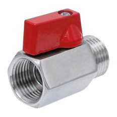 G 3/8'' M/F 2-Wege Edelstahl Mini Kugelhahn 69 Bar PTFE - TamesonPRO 1113-038-MF