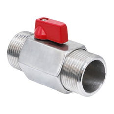 G 1/4'' M/M 2-Wege Edelstahl Mini Kugelhahn 69 Bar PTFE - TamesonPRO 1113-014-M