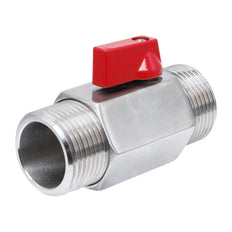 G 1/4'' M/M 2-Wege Edelstahl Mini Kugelhahn 69 Bar PTFE - TamesonPRO 1113-014-M
