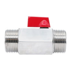 G 1/4'' M/M 2-Wege Edelstahl Mini Kugelhahn 69 Bar PTFE - TamesonPRO 1113-014-M
