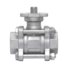 Rp 2'' 3-Teiliger 2-Wege Edelstahl Kugelhahn 69 bar RTFE ISO-Top F05/F07 - TamesonPRO 1121-200