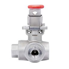 Rp 1-1/2'' 3-Wege T-Bohrung Edelstahl Kugelhahn 69 bar RTFE ISO-Top F07 - TamesonPRO 1125-112-T