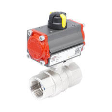 Rp 1" Pneumatischer Messing-Kugelhahn 2-Wege - Doppeltwirkend