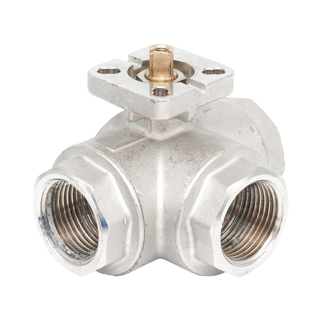 Rp 3/8" Messing-Kugelhahn 3-Wege mit L-Bohrung ISO-Top F03 PN40 - TamesonPRO 1142-038-L