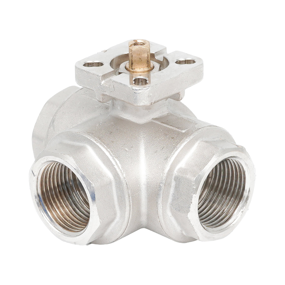 Rp 3/8" Messing-Kugelhahn 3-Wege mit L-Bohrung ISO-Top F03 PN40 - TamesonPRO 1142-038-L